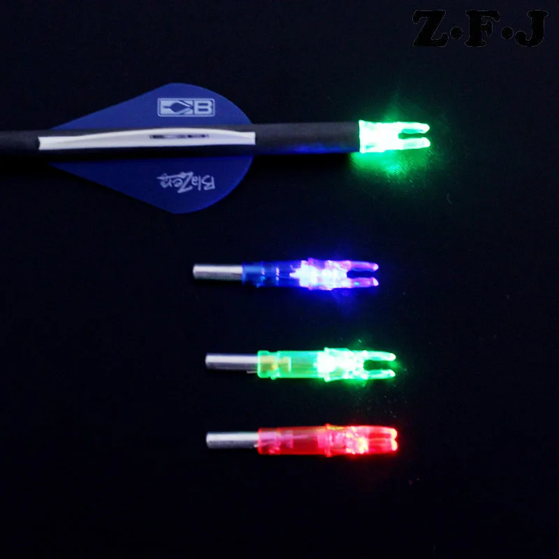 6Pcs LED Arrow Nock Archery Lighted Arrow Nocks Tail Fit For ID 6.2mm