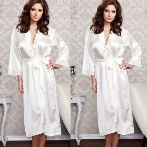 Bride Robes Sexy Long Wedding Bride Bridesmaid Robe Women Sexy Bathrobe Bridal Kimono Robe