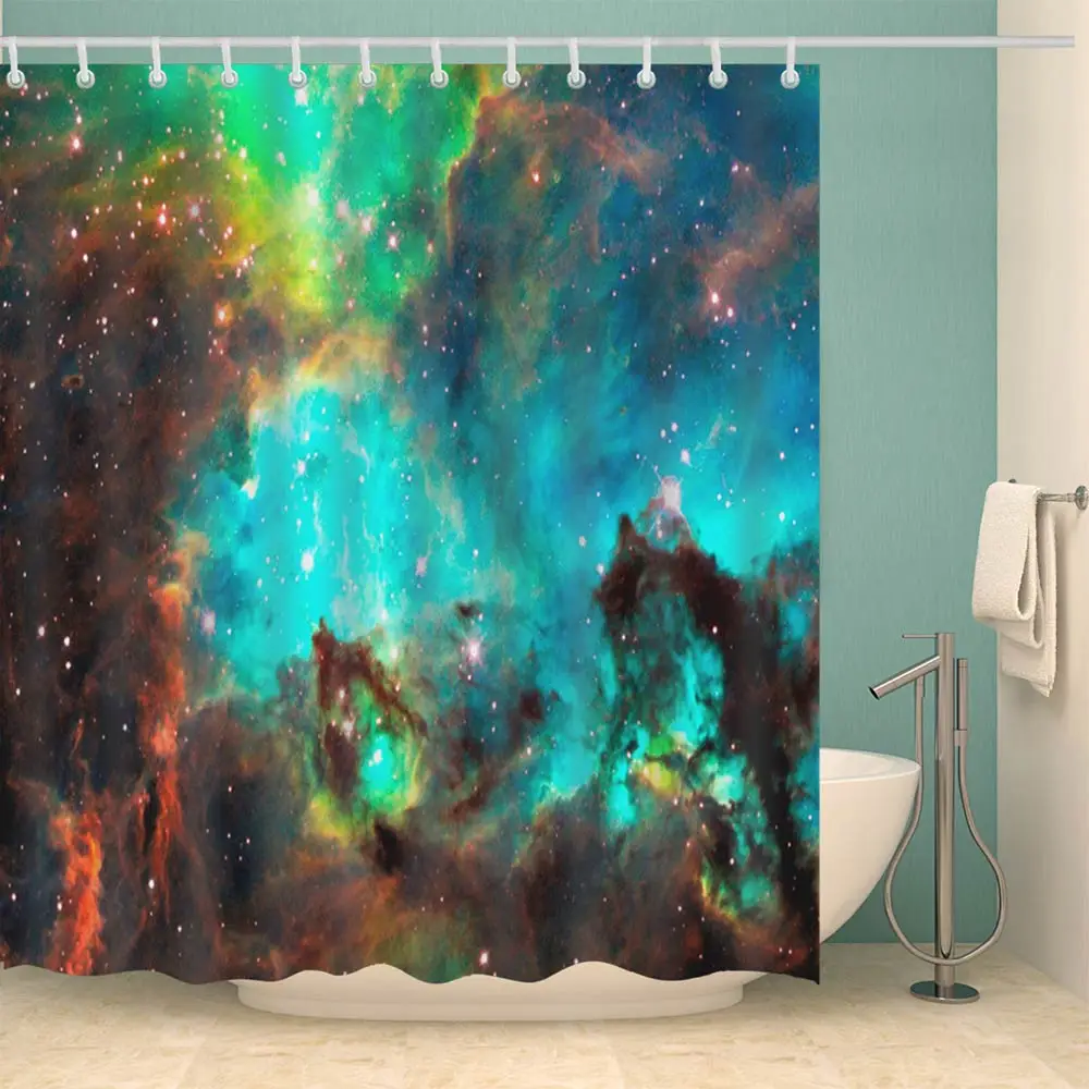

Svetanya Waterproof Shower Curtain Scenic Printed (include 12 pcs Hooks) 180*180cm