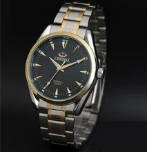2017 Classique En Acier Inoxydable Étanche Hommes Montre Noir Et Or Formelle de Haute Qualité Bracelet À Quartz Horloge Relogio Masculino Ure