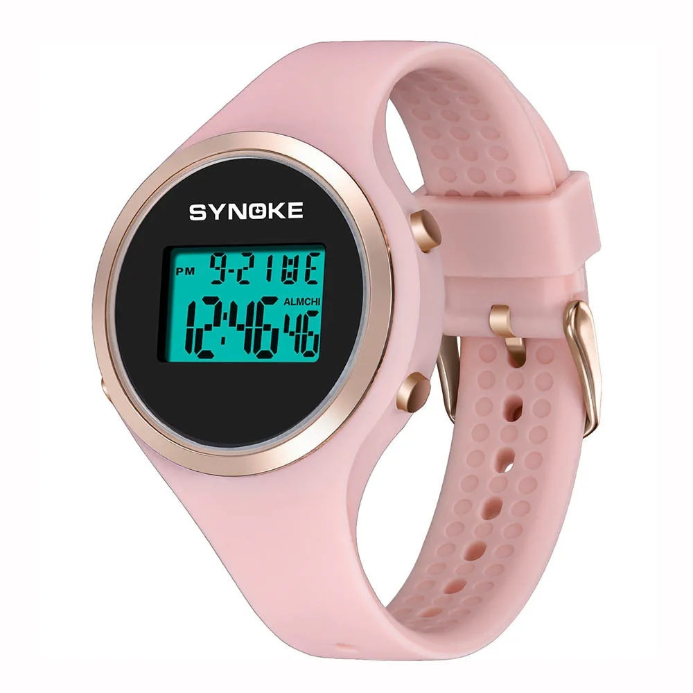 SYNOKE Student Sport Watches Digital Watch 50m Waterproof electronic watch Fashion Chronograph LED montre reloj relogio clock