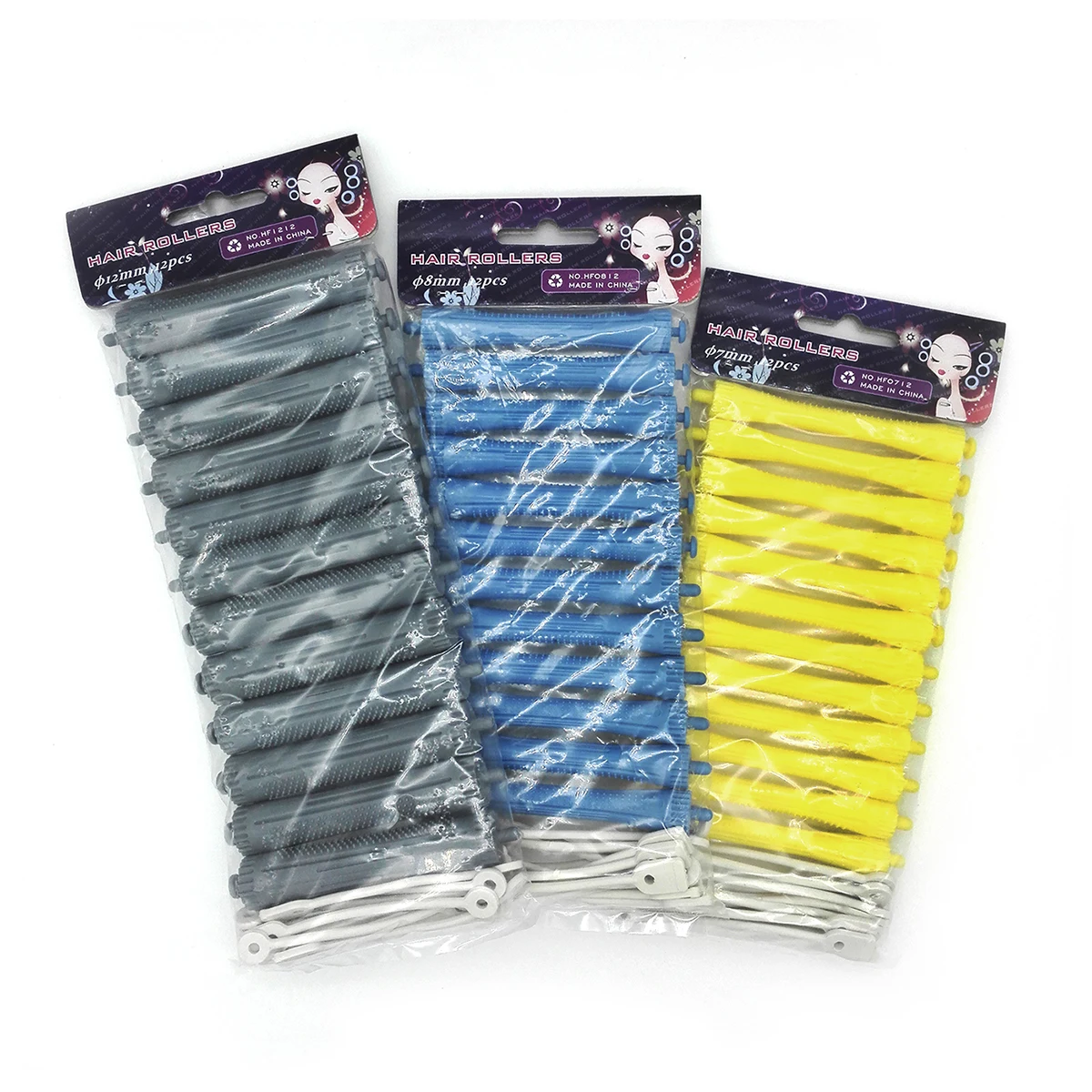 Buy 36pcs/pack Hair Perm Rods Hair Rollers With Rubber