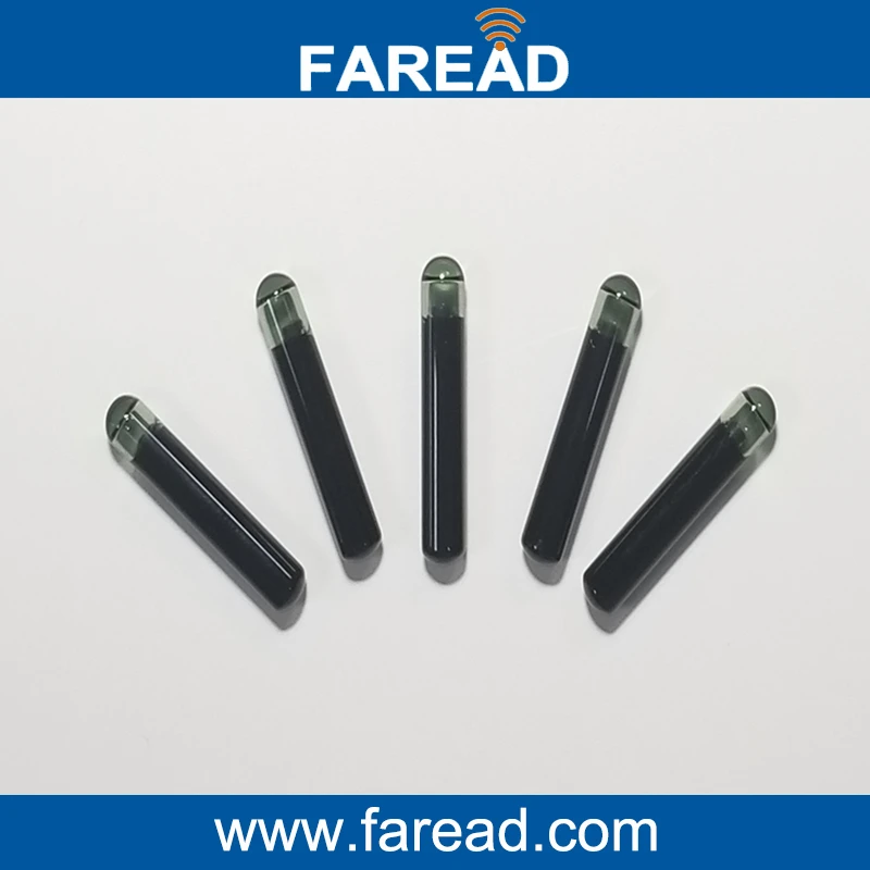 x100pcs RFID 2.12*12mm HF glass microchip 13.56Mhz, ISO15693 R/W glass