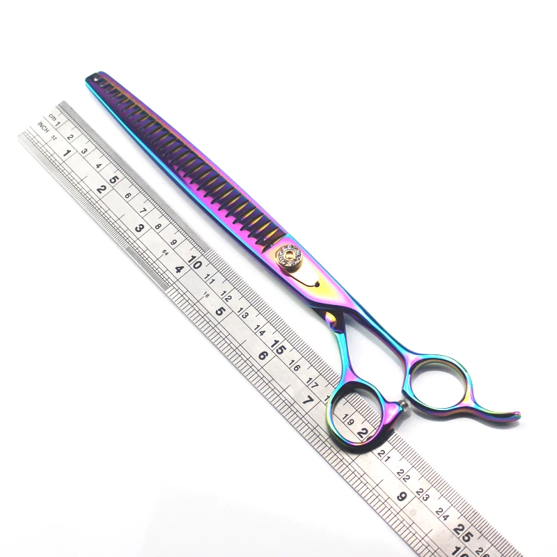 9.0 inch pet hairdressing scissors fish bone cut high-grade pet scissors JP440C material