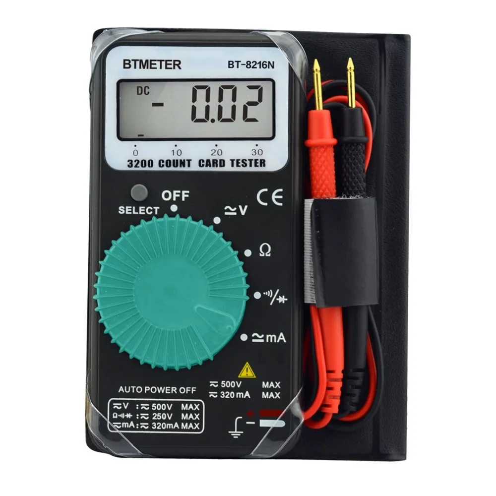 BT-8216N Digital LCD Multimeter DC/AC Voltage Meter Handheld Ohm Diode Continuity Tester Portable Multitester | Инструменты