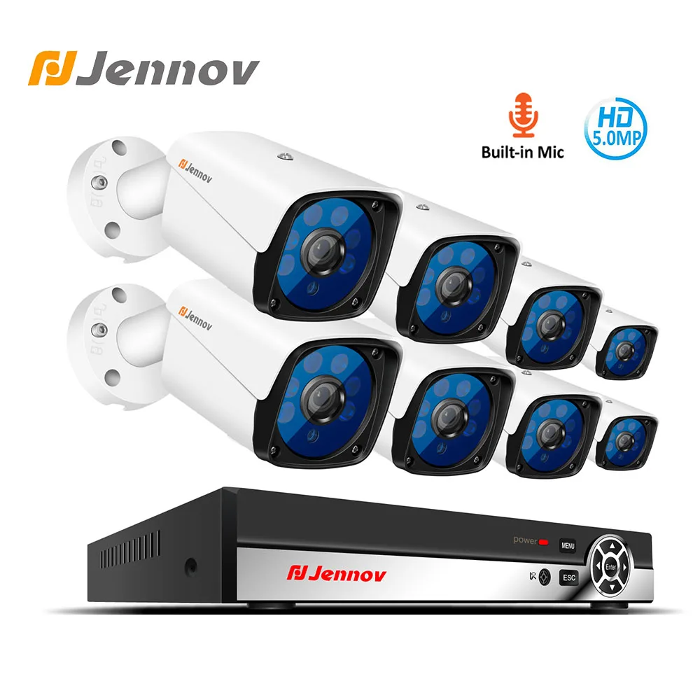 Камера видеонаблюдения Jennov H.264 + HD NVR металлическая Водонепроницаемая аудио