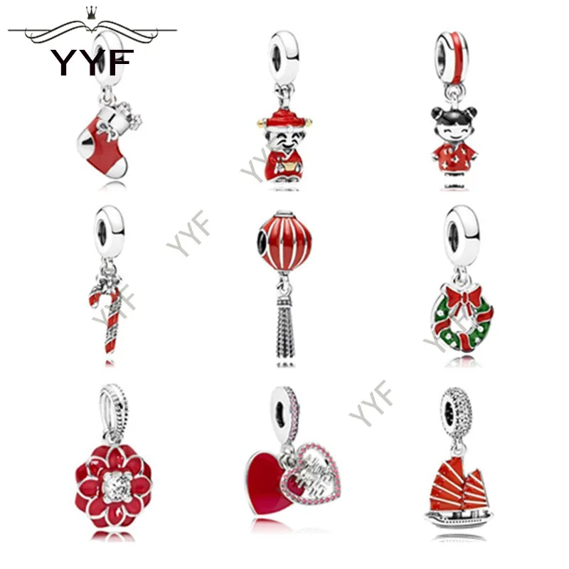YYF Оригинал 100% для Pandora красный кулон подходит браслета ожерелье аксессуары DIY Бог