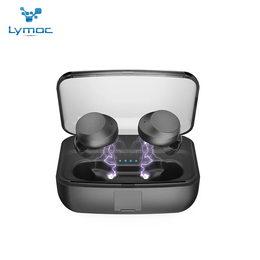 

LYMOC TWS 5.0 Wireless Bluetooth Earphone Touch Control IPX8 Waterproof Auto Turn on Fast Pairing Earbuds Charger Box for Phone
