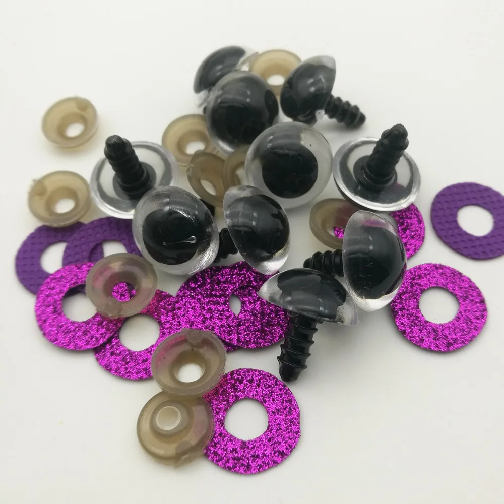

100pcs 18mm Shinning Color Plastic Doll eyes Safety eyes For Teddy Bear Stuffed Toys Snap Animal Scrapbooking Puppet Dolls Eye