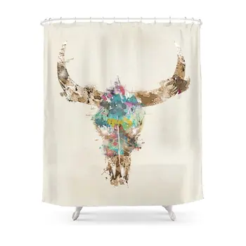 

Cow Skull Shower Curtain Waterproof Bathroom Shower Curtains Shower Accessories Curtains Home Decoration