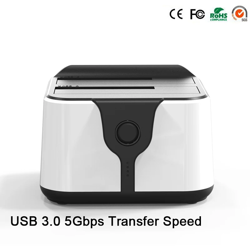 Двойной отсек 2 5 3 дюймов жесткий диск Внешний чехол 6 Гбит/с Sata к Usb 0 Hdd док станция