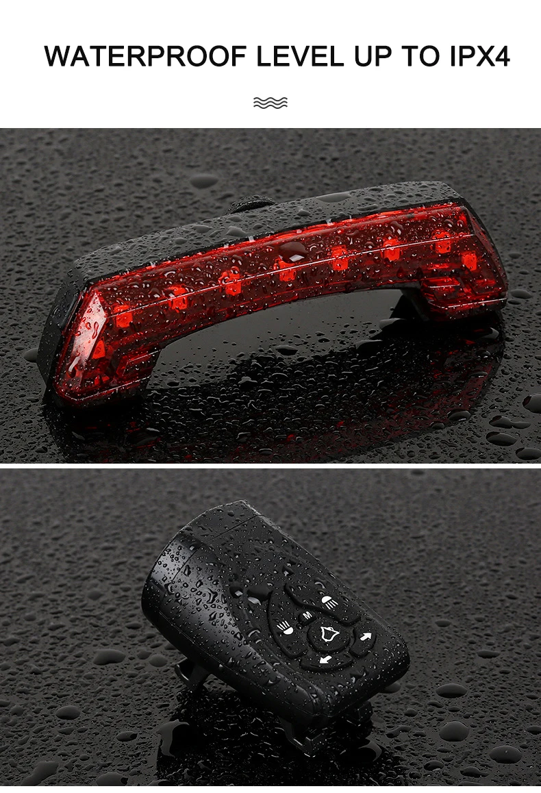 Clearance Bicycle Rear Lights Bike Light Anti-Theft Alarm LED Tail Lamp Bike Finder Lantern Siren Warning USB Charge Wireless Remote 10