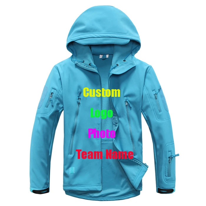 

Custom Logo Photo Printed Women's Tactical Softshell Jackets with Hood, Windproof and Water Resistant