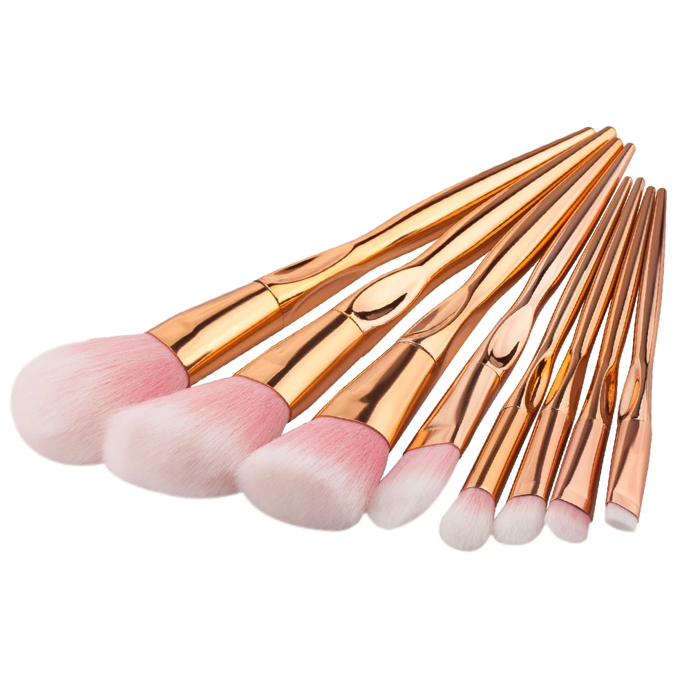 

8 Pcs Rose Gold Professional Makeup Brushes Set Beauty Cosmetic Eyeshadow Blush Powder Face Pinceis Tools Kabuki Kwasten Brush