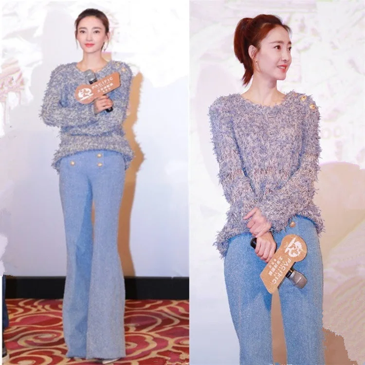 

New Korean Version of Spring Dress In 2019 Is A Pure-color Self-cultivation Retro-style Bright Silk Knitted Sweater Women