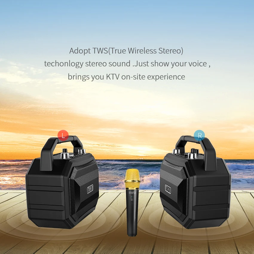 Bluetooth Колонка Mifa M520 с беспроводным микрофоном TWS|Портативные колонки| |