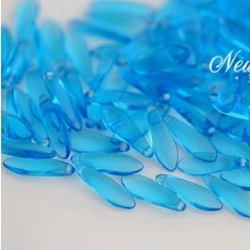 

5*16MM 50Pcs Montana Blue Sword Shape Czech Glass Crystal Bead Jewelry Charms Beads
