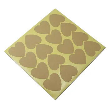

3.5*3.6cm DIY Blank Heart Shape Kraft Paper Seal Sticker Label Adhesive Tag Gift Decoration Sealing Label Baking Cookies Label
