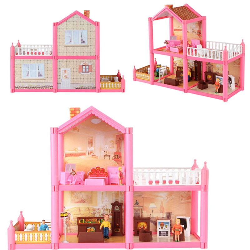 50 5*37 см DIY семейный кукольный домик игрушка с миниатюрной мебелью садовые куклы