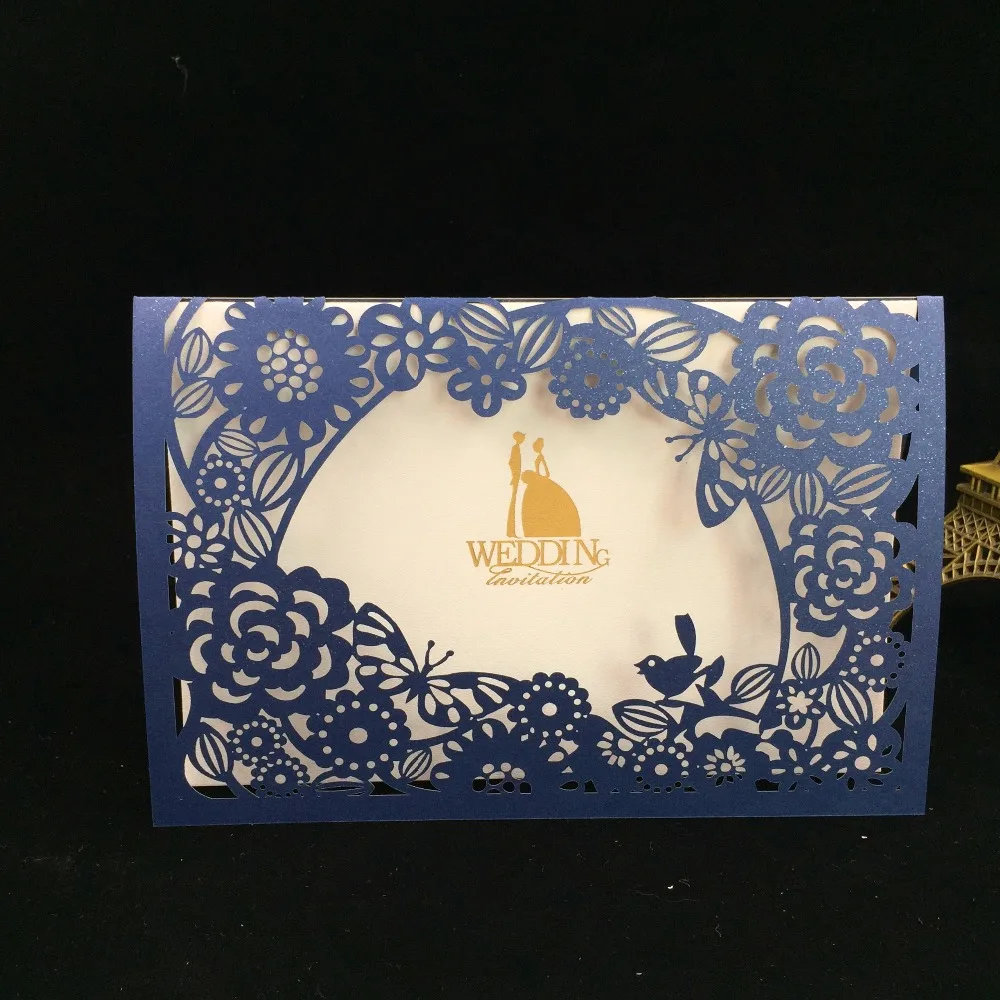 100 шт романтические украшения для свадьбы с цветами лазерной резки бабочки