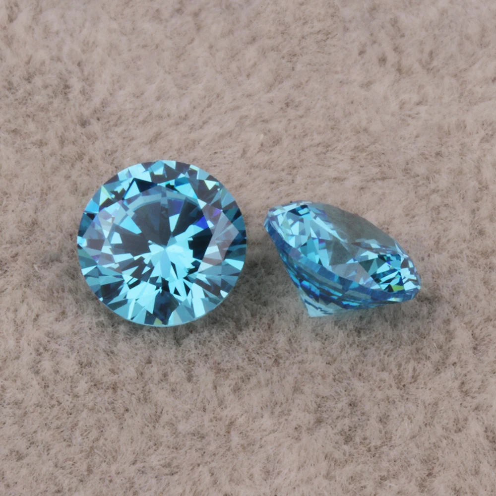 0,8-3,0 мм 5A(1000 шт) Aqua. Кубический цирконий камень круглый блестящий вырез морской синий свободный камень искусственные камни
