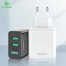 FLOVEME зарядное устройство для iPhone XS Max, XR, XS, X, 8, 7 Plus, 6 S, 6, быстрое настенное зарядное устройство для путешествий, 5 В, 2,4 А, для Xiaomi, huawei, samsung, A5, A7, A3