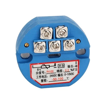 

Promotion! RTD PT100 Temperature Transmitter DC24V Minus 50 ~ 100 degree Output 0-10V