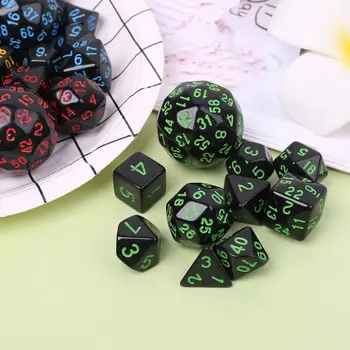 

10 Pcs/Set Game Dice Multi Sided Dices Mixing Party Games Club Gifts Creative Adult Children For Dungeon D & D Games Play
