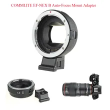 Commlite автофокусом Адаптер EF-NEX для Canon EF к Sony NEX Крепление для NEX-5 NEX-5R nex-5t NEX-5C NEX-6 NEX-7 A7 A7R a7s