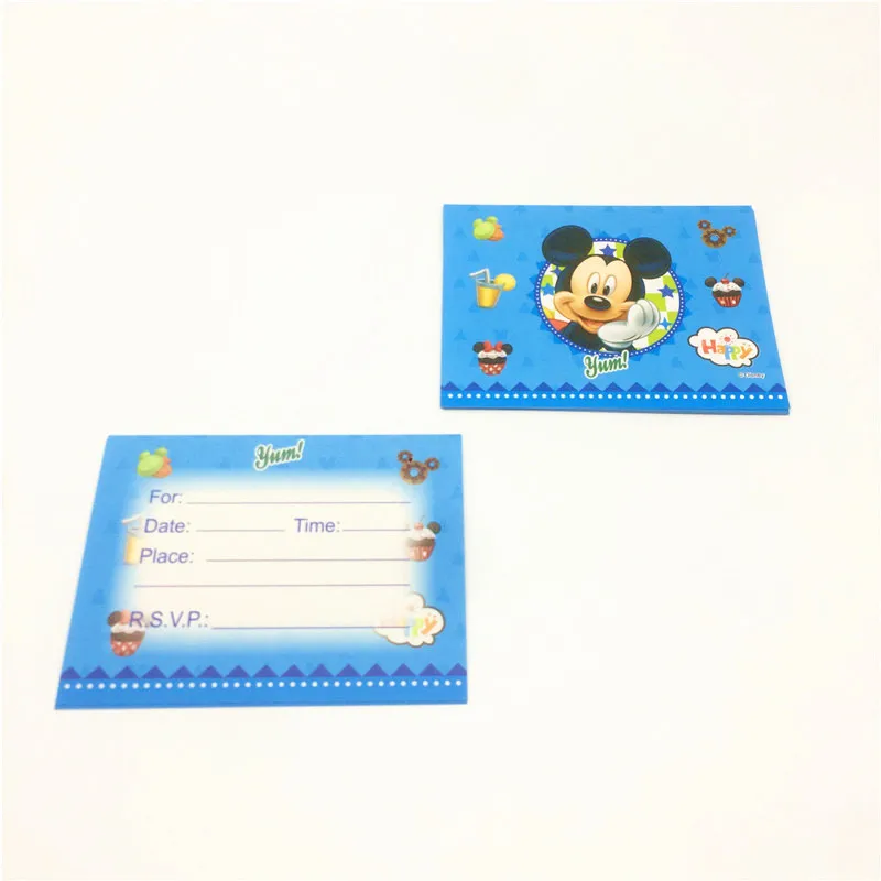  107Pcs/lot Disney Mickey Mouse Theme Gift Bag Blowout Cup Plate Baby Shower Invitation Card Kid Bir - 32890522935