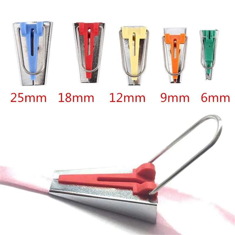 5 size Sewing Accessories Bias Tape Makers - 6mm 9mm 12mm 18mm