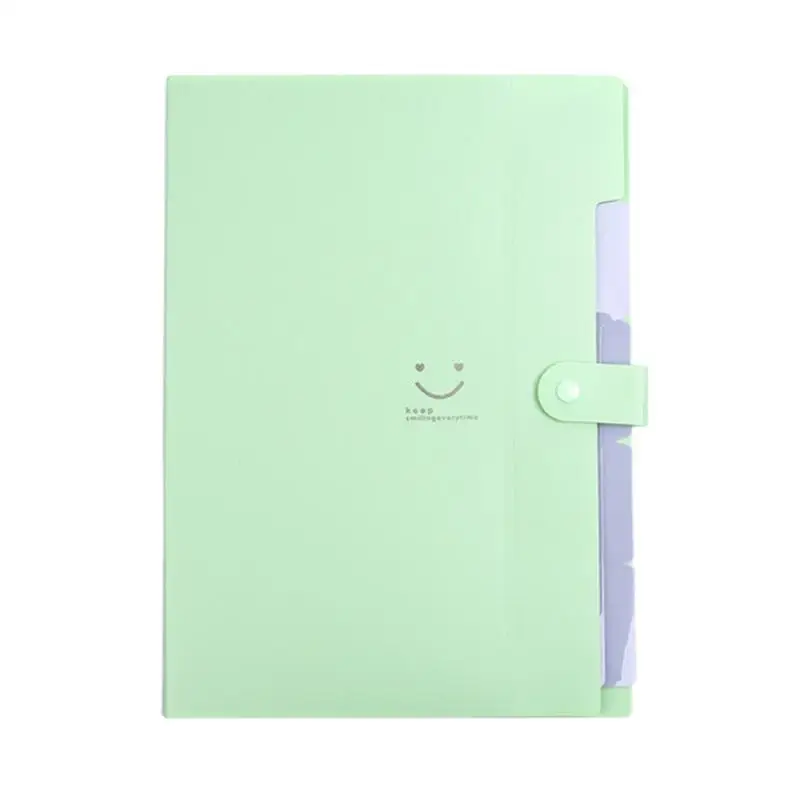 Light Green А4 бумажная папка для документов, папка для документов, канцелярская сумка, школьная офисная сумка, прочный портфель, ПВХ папка для файлов, канцелярский Органайзер - Цвет: Light Green