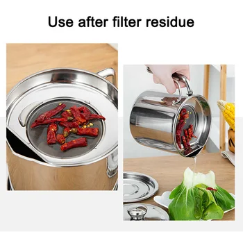 

Stainless Steel Olive Oil Storage Bottle Large Capcity Oil Kettle Pot with Filter for Kitchen TSH Shop