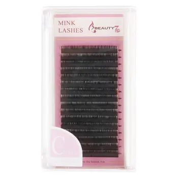 

BEAUTY7 1pcs Makeup False Eyelashes Natural Fake Lash Eyelash Extension Volume Lash C Curl 0.20mm*9mm Faux mink individual Lash