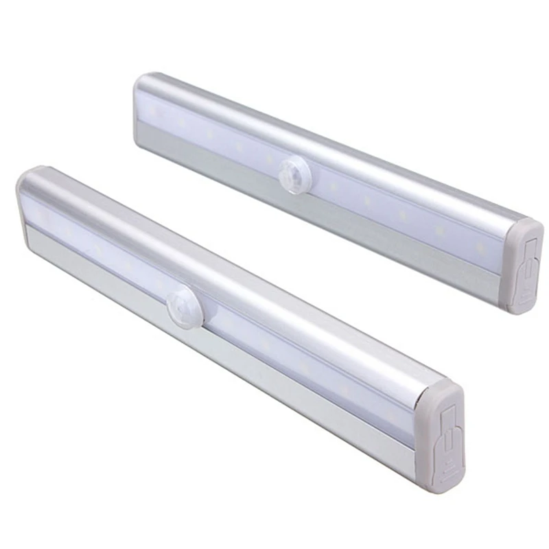 

IR Infrared Motion Sensor Light LED Night Light Lamp With Motion Sensor Toilet Lamp 10LEDs Closet Luminaire