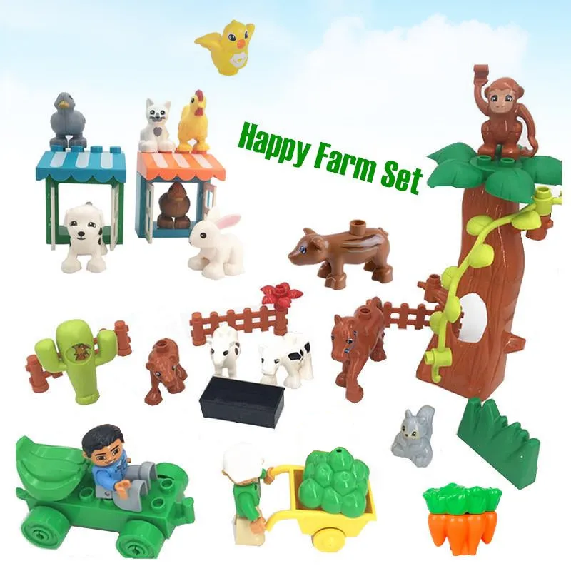 

Diy Farm Adventures Animals Set Baby Educational Building Blocks Bricks Toys for Kids Compatible with Legoingly duploed 10869