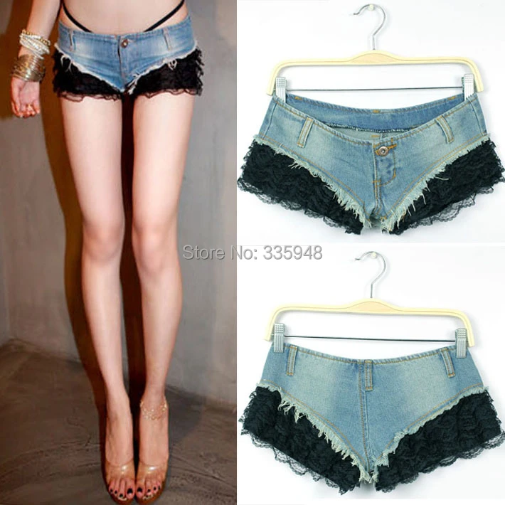 V shape denim shorts Clearance