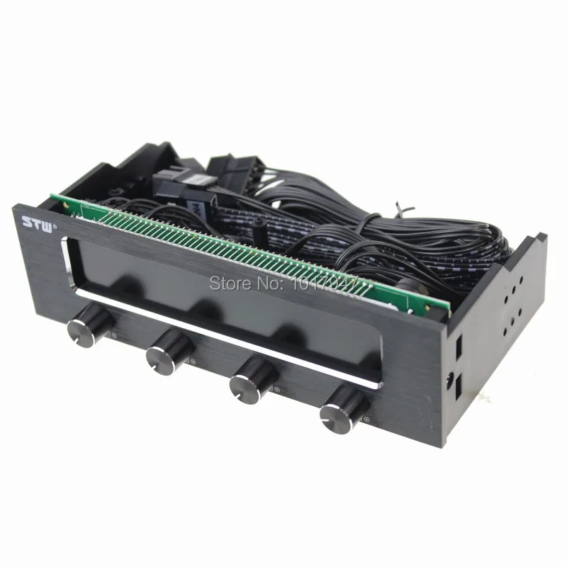 

1PCS STW 6041 PC Front Panel Fan Speed Controller with Fan RPM and Temperature LCD Display