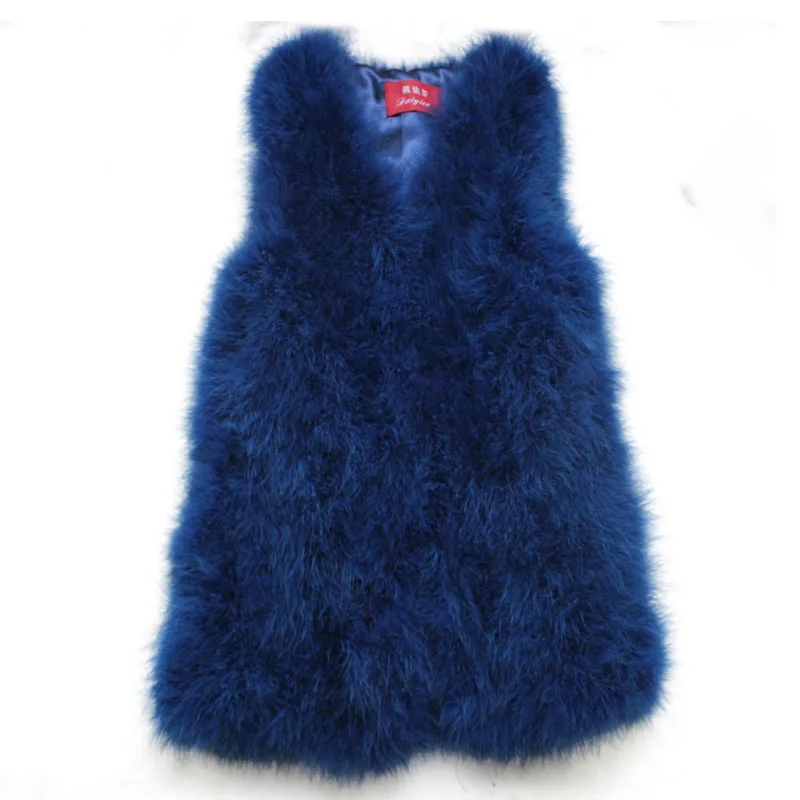 

Women Winter encryption 100% natural ostrich feathers turkey feather fur vest vest fur coat Fur Coat