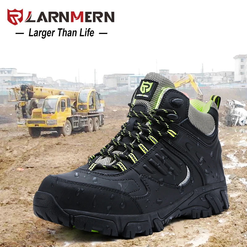 

LARNMERN Outdoor Steel Toe Safety Boots For Men S1P Protection Security Footwear Man Construction Work Sneakers Water Repellent