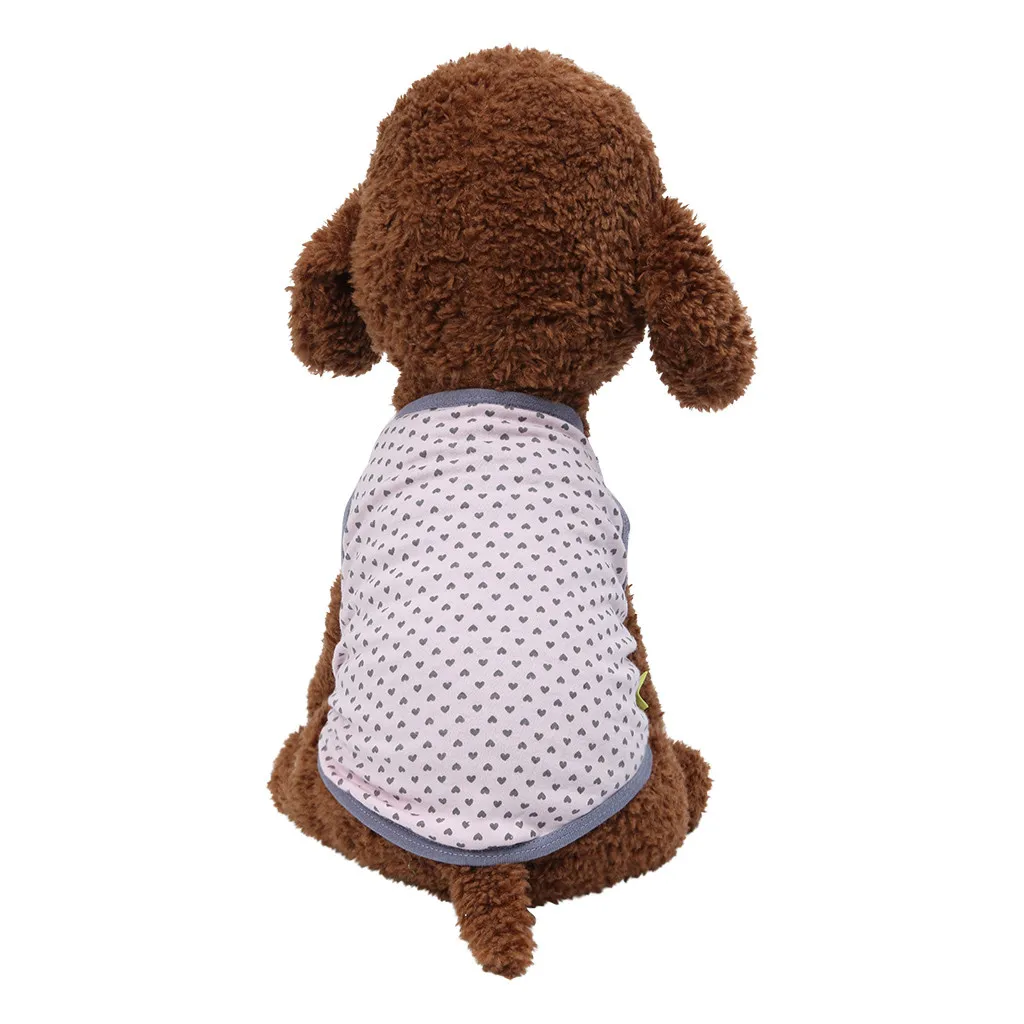 

Pet Spring And Summer Breathable Charming Love Print Vest Dog Cat Thin Clothing dog clothes summer chaleco perro colete pet
