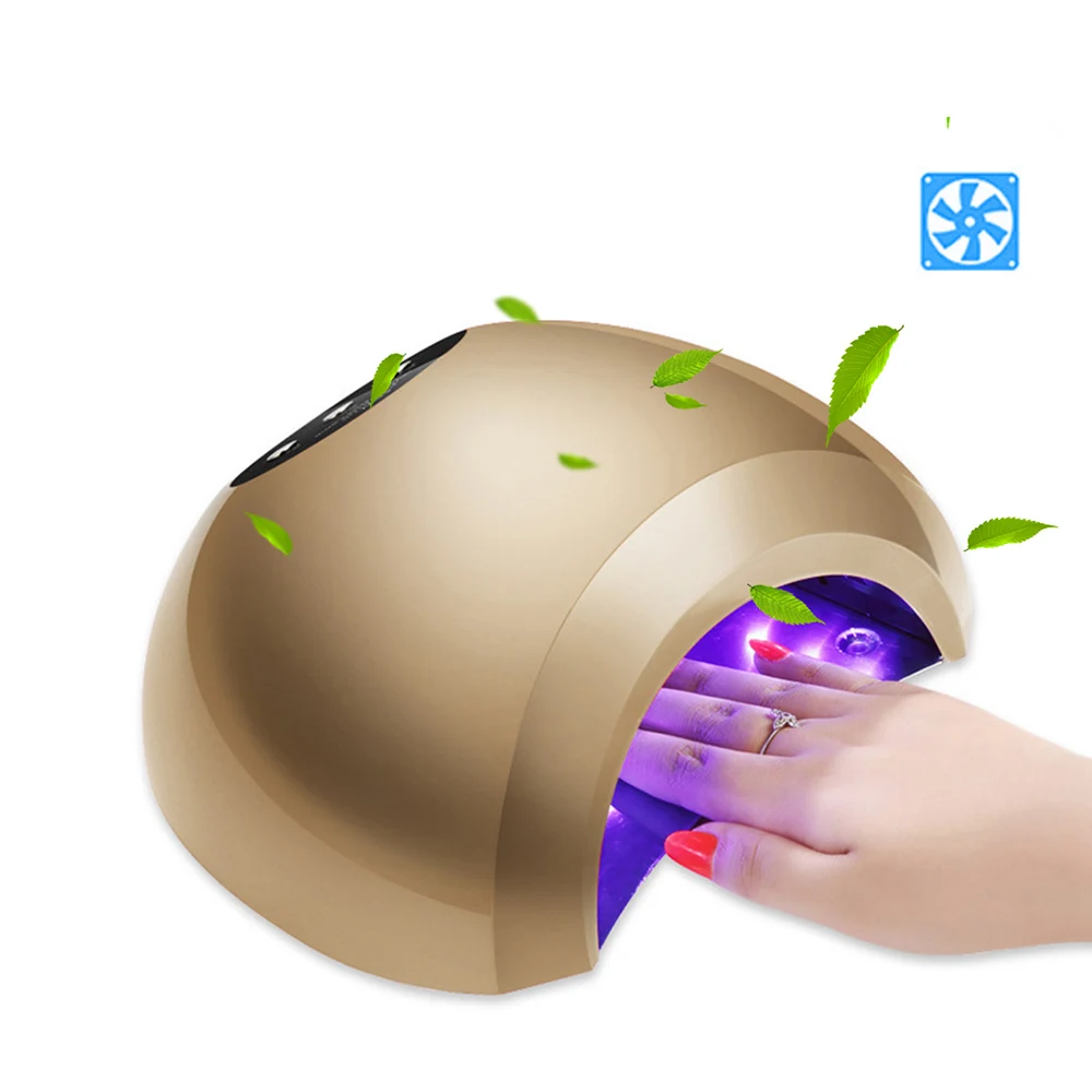 

48W UV LED Lamp for Nails Low Heat with Cooling Fan Gel Polish Curing Light 10s/30s/60s Timer Manicure Lacque Nail Dryer