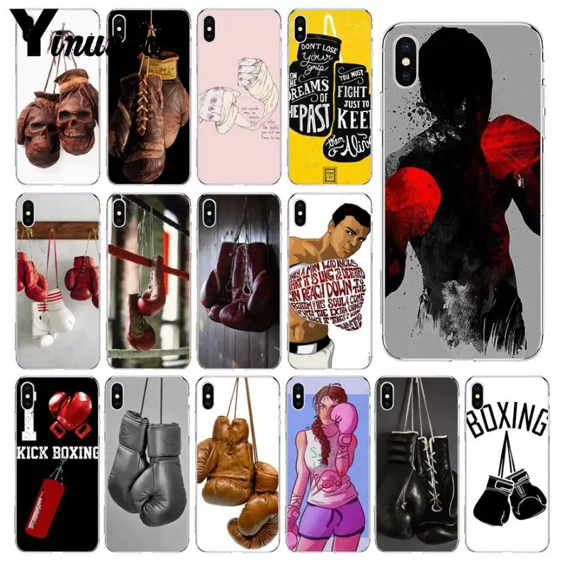 

Yinuoda Cartoon Boxing Girl Gloves Soft Silicone Phone Case Cover for Apple iPhone 8 7 6 6S Plus X XS MAX 5 5S SE XR Mobile Case
