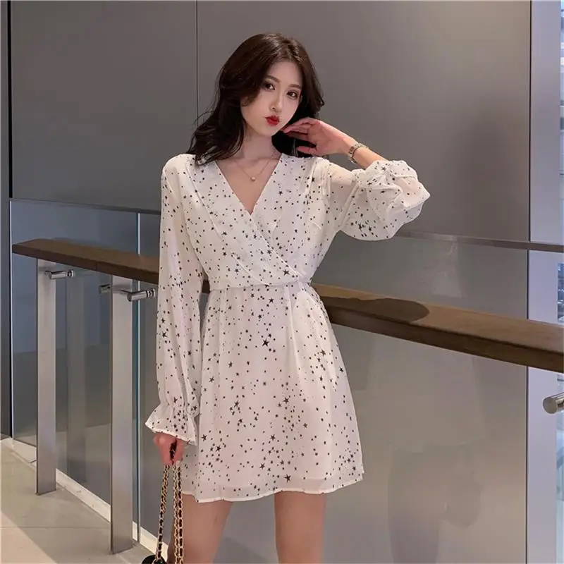 Женское винтажное платье с v образным вырезом повседневное в стиле ретро стиль