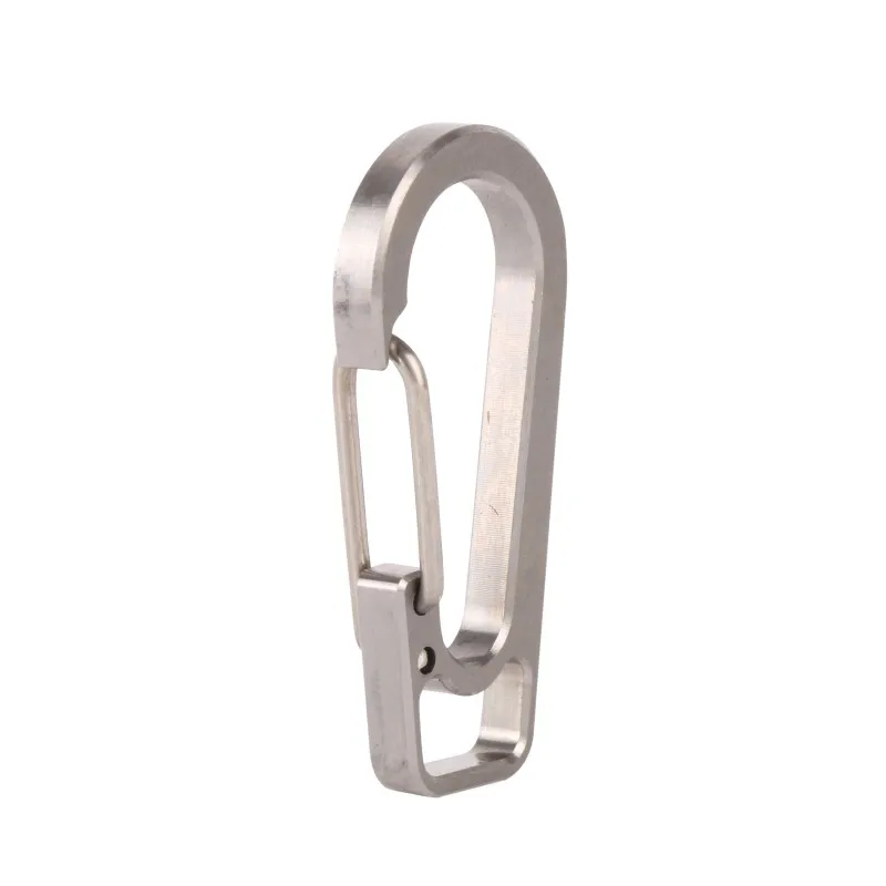 EDC Titanium Alloy Carabiner Snap Spring Clips Outdoor Hook Camping Hiking Survival Keychain