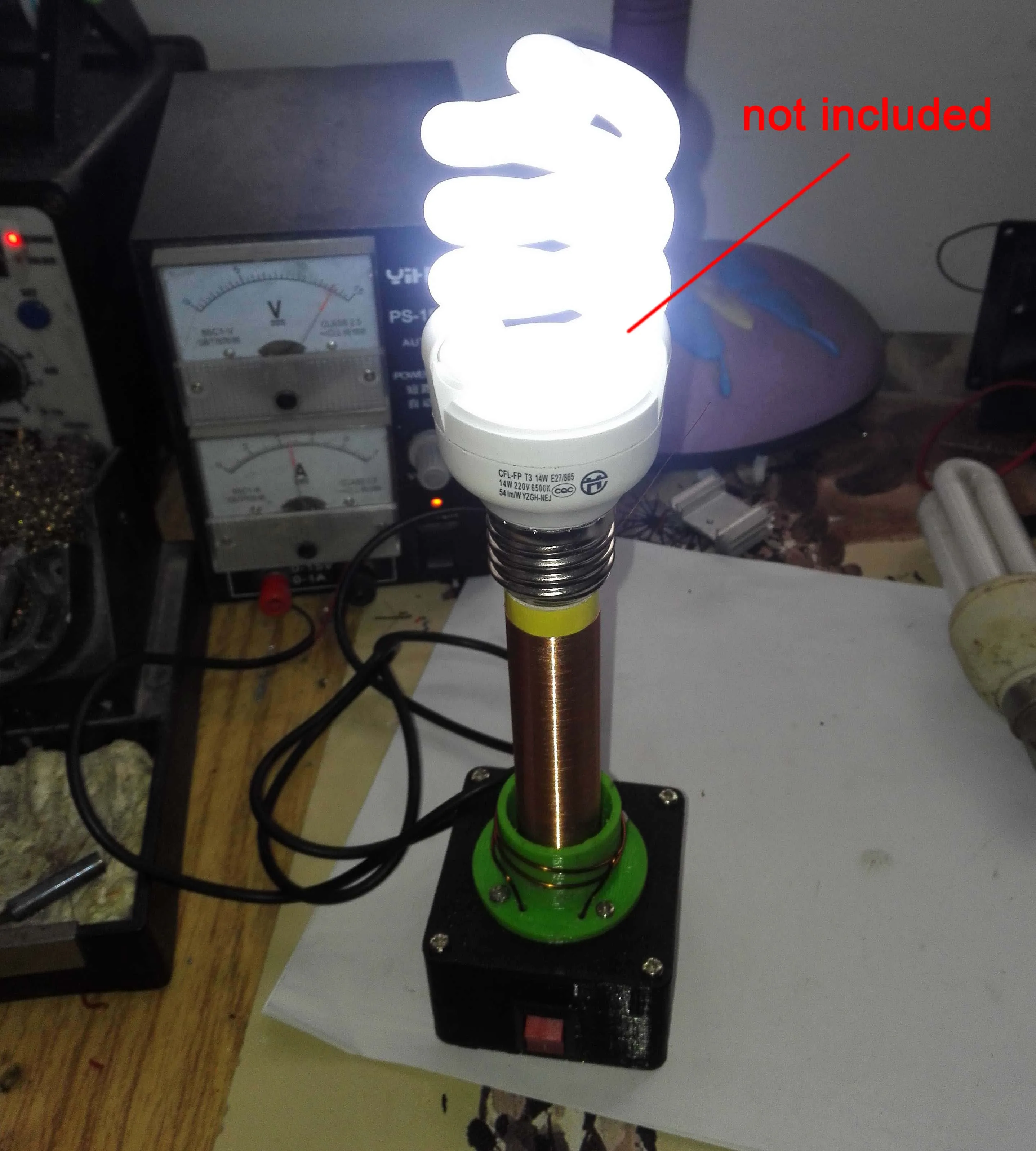 Электронные игрушки dc 12V tesla coil обучающий эксперимент Беспроводная передача мощности с светящейся трубкой световой индикатор светильник