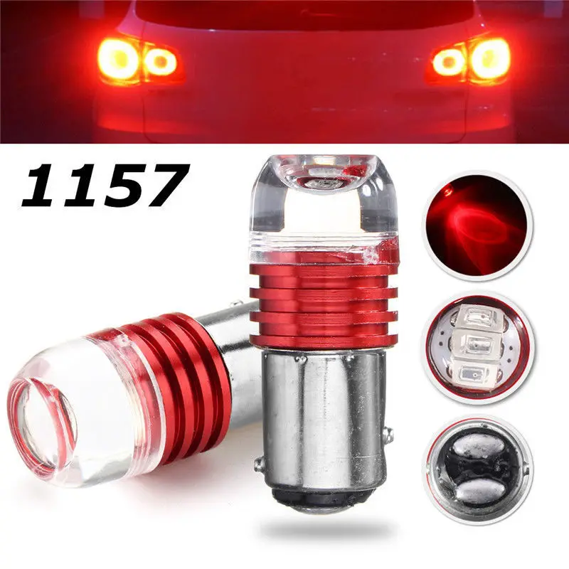 100 шт. Strobe Flash светильник 1156 BA15S 1157 Led BAY15D P21/5 Вт тормозной мерцающий лампы 12V красный