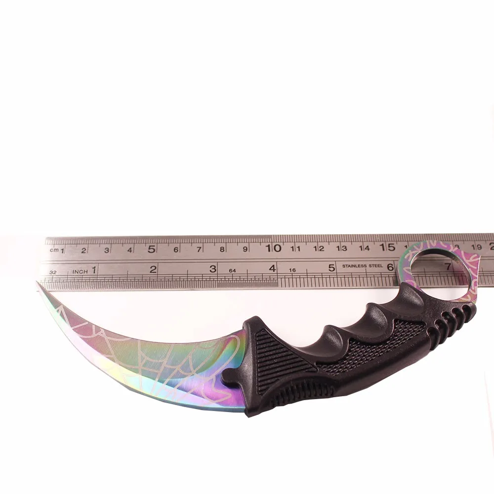 CS Cold csgo Karambit нож с фиксированным лезвием нож счетчика удара острый из нержавеющей стали походные охотничьи ножи для выживания с крышкой