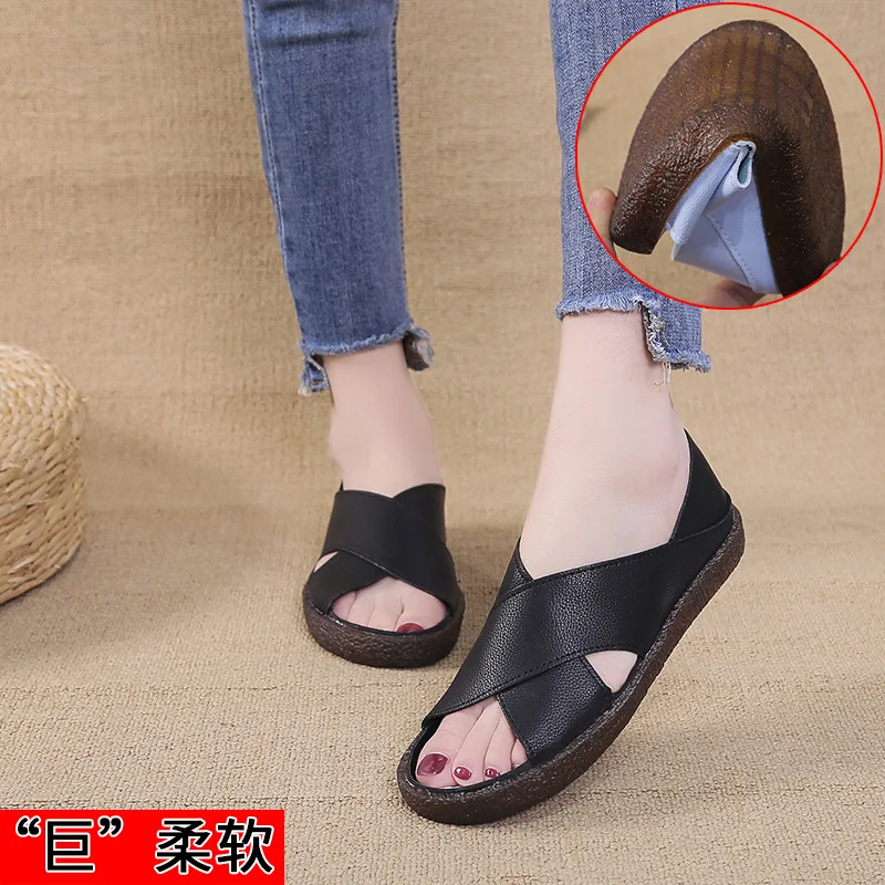 ناسفة العلوي الملزمة شقة حذاء مريح صنادل وشباشب اثنين أحذية