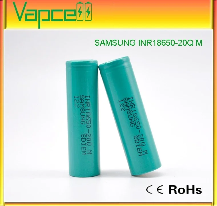 

High Power 18650 Battery INR18650-20Q 2000mah 3.7v Li-ion Battery inr18650 20Q M flat top and button top